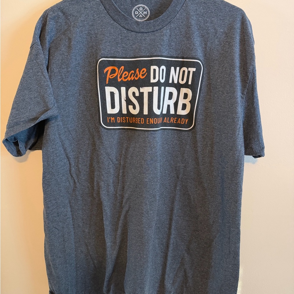 Disturbed Enough Graphic Tee in Blue